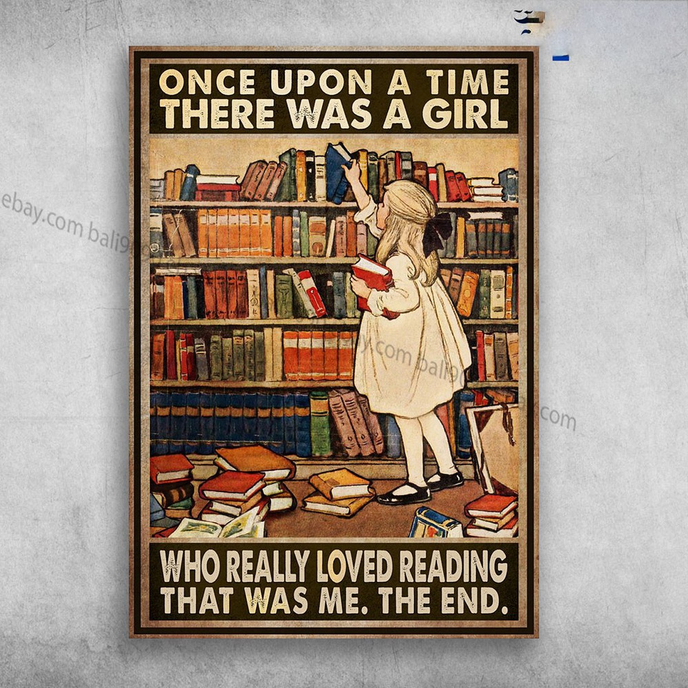 Little Girl Loves Book - Once Upon A Time, There Was A Girl, Who Really Loved...