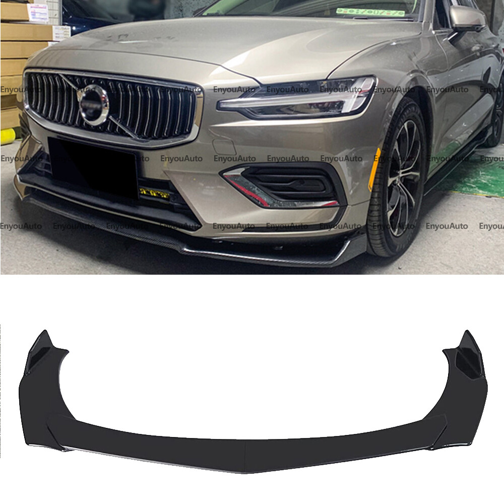 Volvo S60 S80 S90 Universal Gloss Black Front Bumper Lip Spoiler Splitter