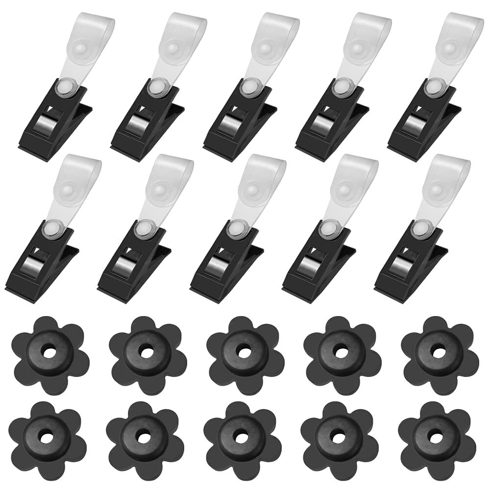 Garden Flag Rubber Stoppers and Adjustable Anti-Wind Clips for Garden Flag Po...