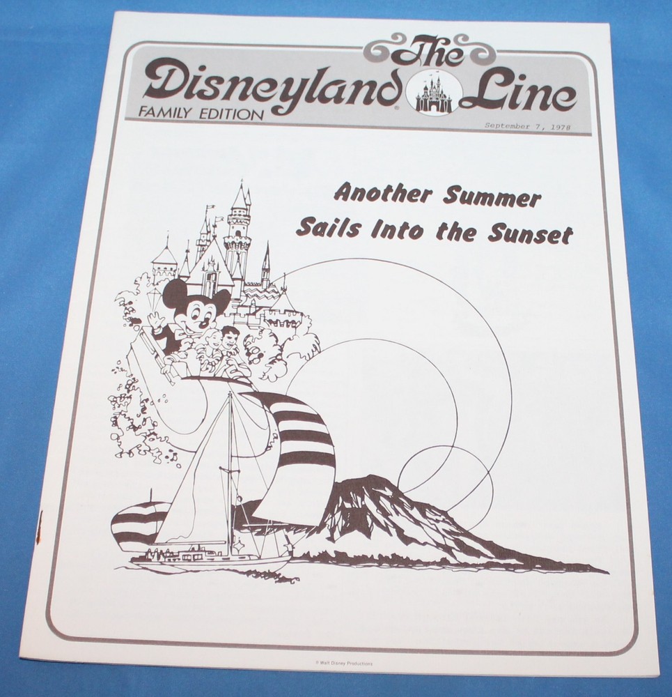 RARE Disneyland Line Vol. 10, No. 36 September 7, 1978 Cast Member Item