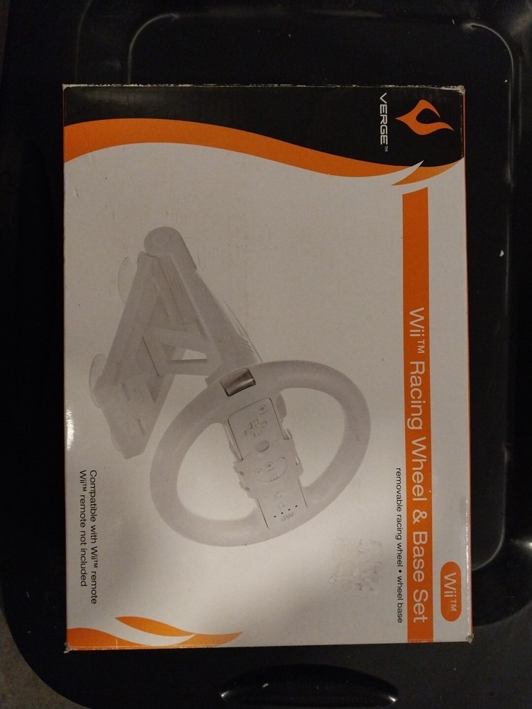 VERGE Nintendo Wii Racing Wheel With Base Set CIB
