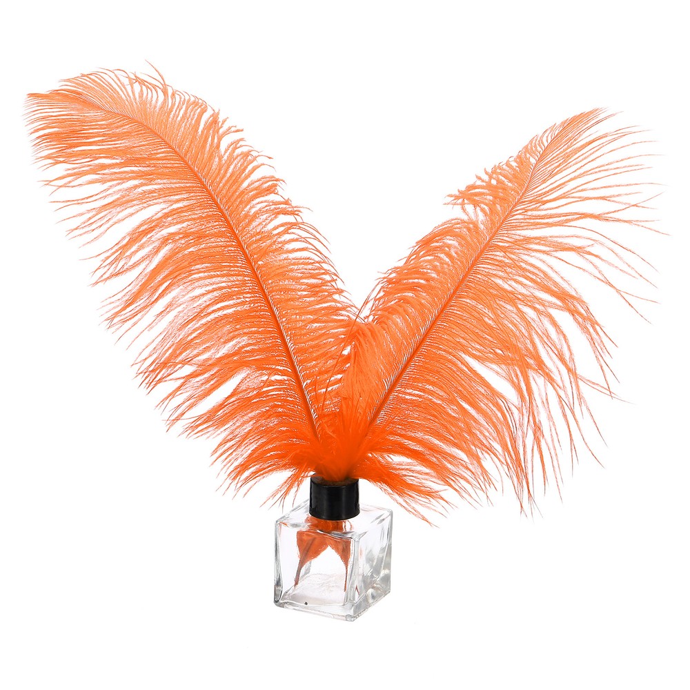 30 Pcs 10-12 Inch Orange Natural Ostrich Feathers Bulk for Crafts-image