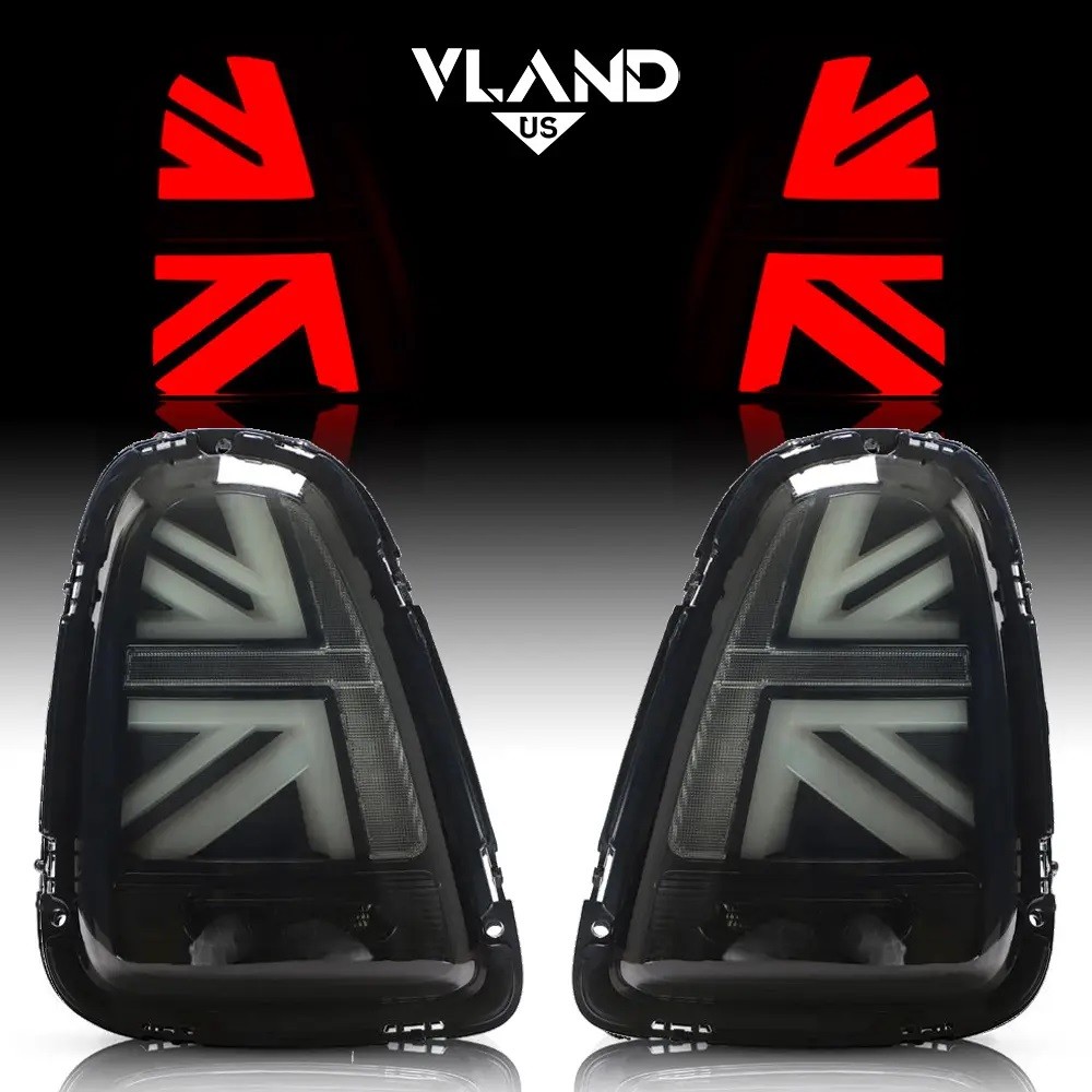 VLAND LED SMOKE Tail lights For Mini Cooper R56 R57 R58 R59 2007-2013 Union Jack