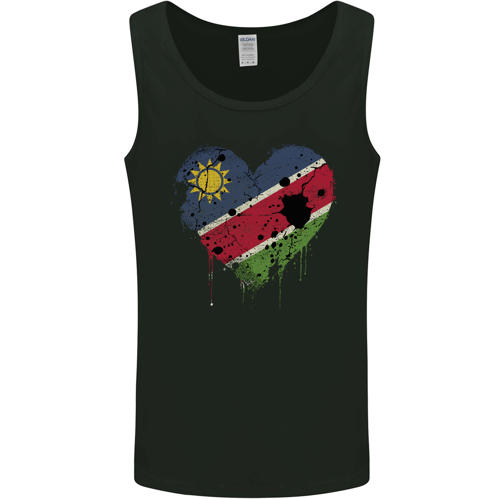 Love Namibia Flag Namibian Day Football Mens Vest Tank Top