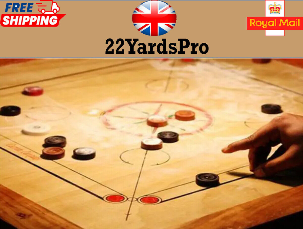 Carrom Board Set with Wooden Coins & Striker - Family Game Night