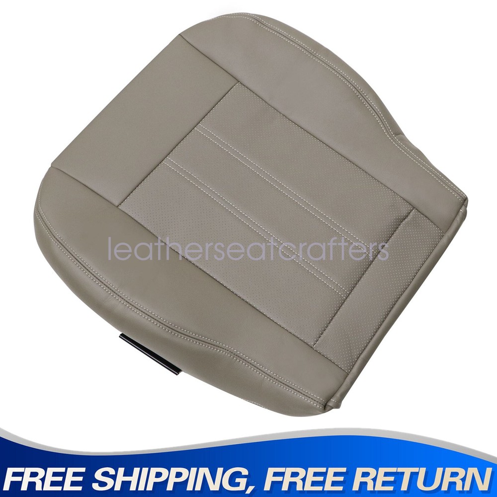 Driver Bottom Perforated Leather Seat Cover Tan For 11-16 Chrysler Town &Country