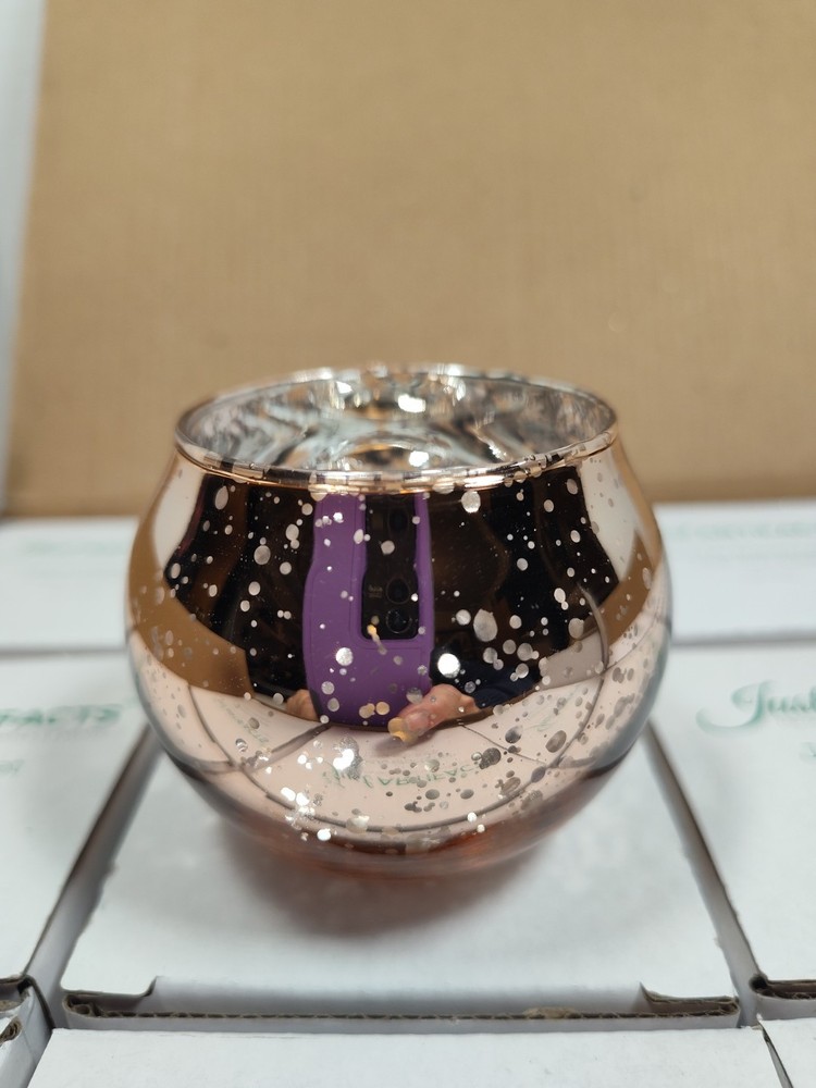 Mercury Glass 2 Inch Round Speckled Gold Tea Light Set of 12 by Just Artifacts