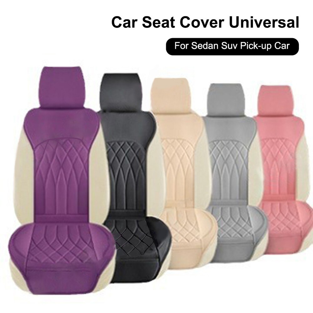 1/2pcs Car Front Seat Cover Universal PU Anti-Slip Driver Seat Cover for Car SUV