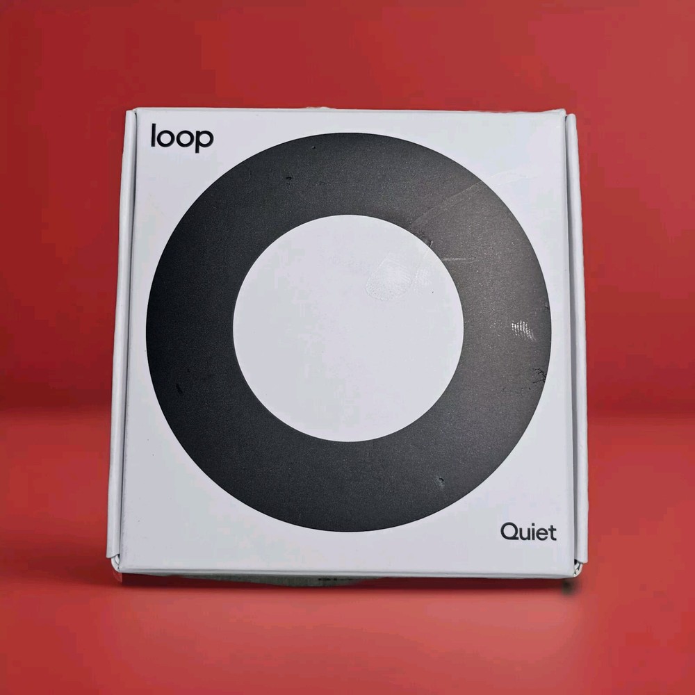 Loop Quiet Ear Plugs for Noise Reduction 8 Ear Tips XS/S/M/L 24dB NRR 14 Black