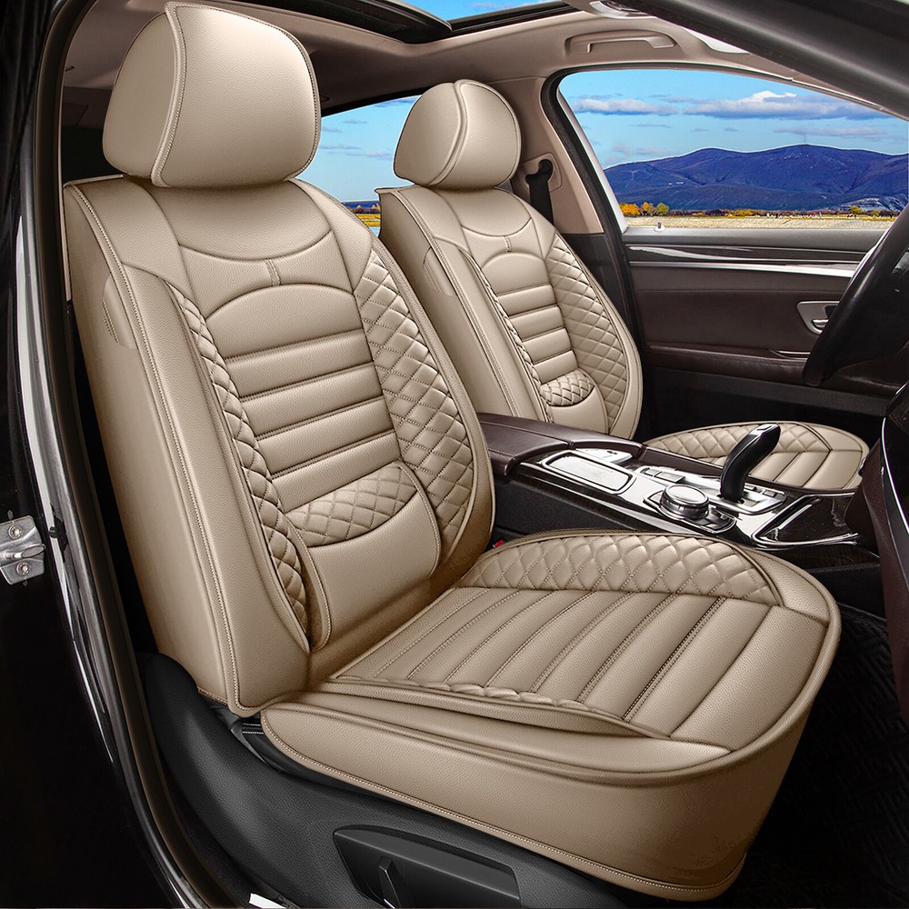 Car Front+Rear Seat Cover Faux Leather Protector Pad For KIA Optima 2002-2015
