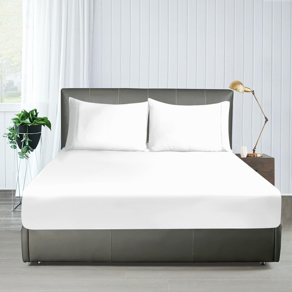 Full Size Bamboo Viscose Fitted Sheet - 400 Thread Count - 1 Pack