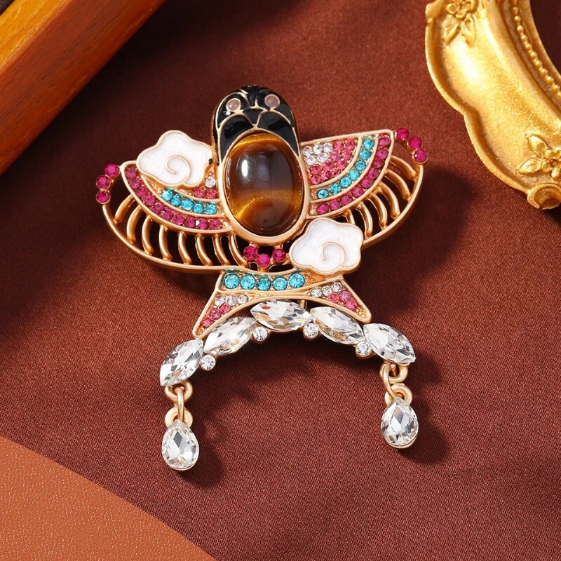 Creative New Kite Brooch Fashion Glaze Swallow Rhinestone Tassel Pin