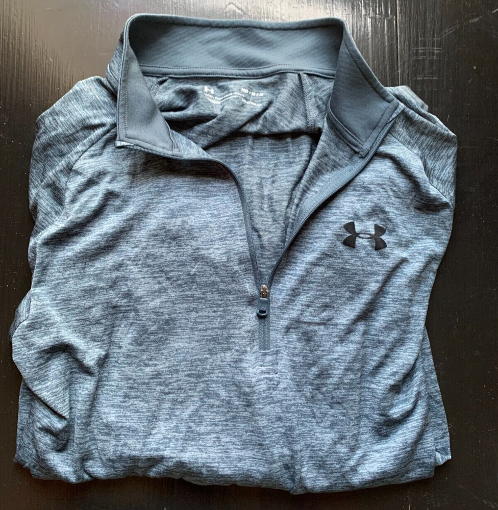 under armor long sleeve shirt Dark Gray Polyester HeatGear Loose fit Size Medium