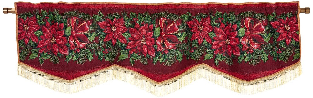 Decorative Christmas Poinsettias Design Tapestry 60