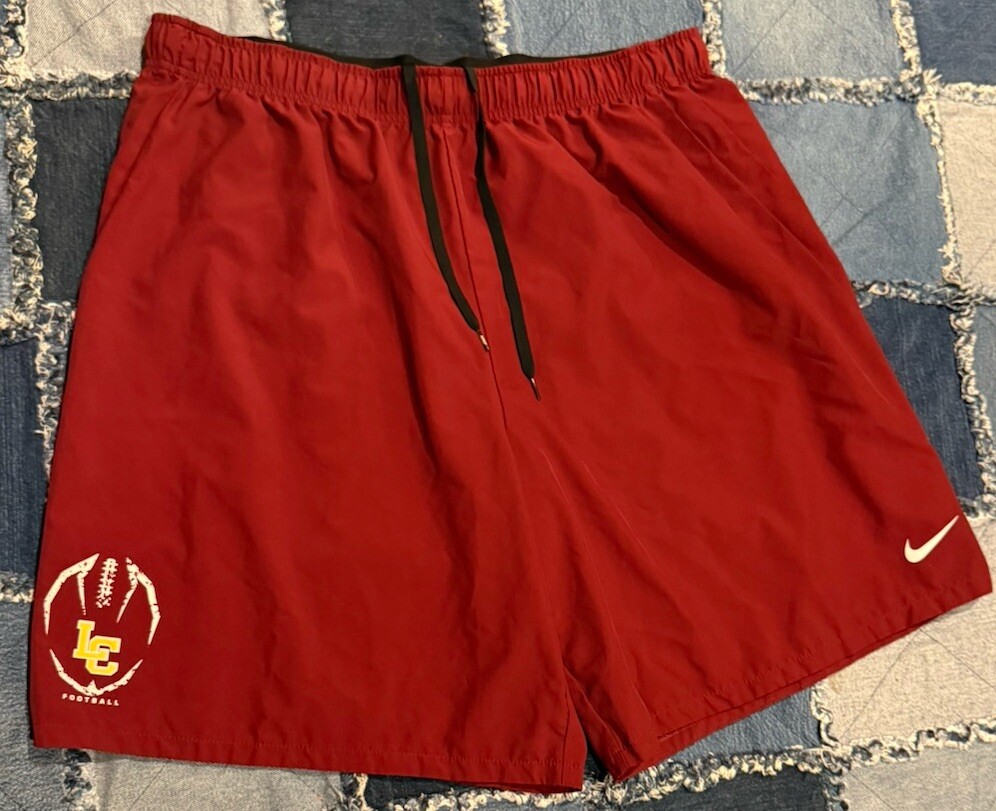 Nike Dri FIT Men's 3XL Maroon LC Football Shorts Gym Training Casual Comfort