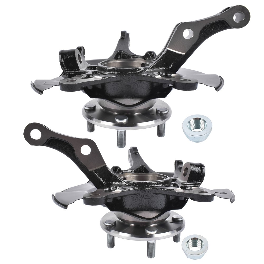 Pair Front Steering Knuckle & Hub Bearing Assembly Replacement for Honda