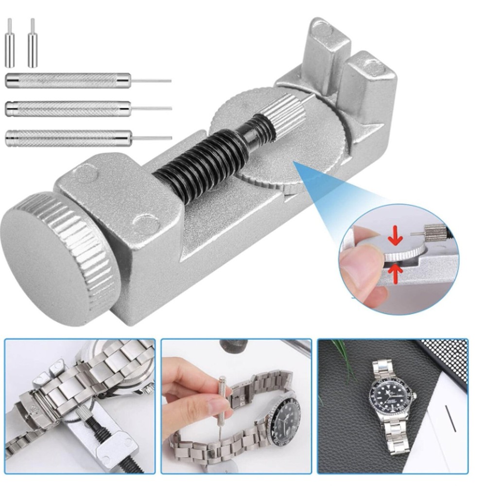 6pcs Set Watch Link Removal Tool Kit with 3 Extra Pins Replacement Watch