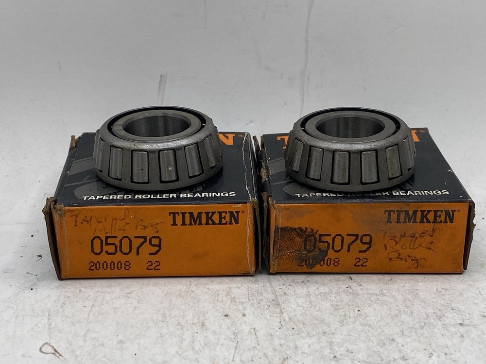 Lot of 2 Timken 05079 Tapered Roller Bearings 20mm ID