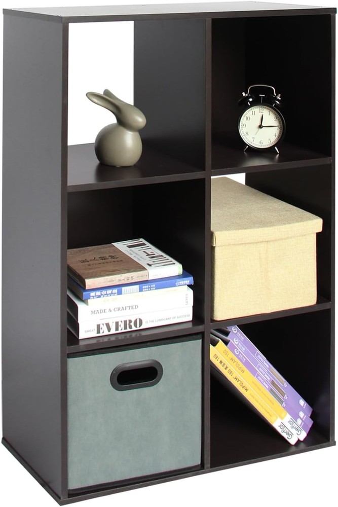 6-Cube Storage Shelf Organizer for Books, Clothes, and Home Decor