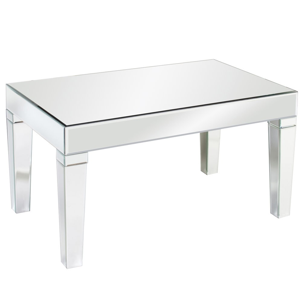 Roseto HEIF50245 Leo 36-Inch Luxe Mirrored Glass Coffee Table