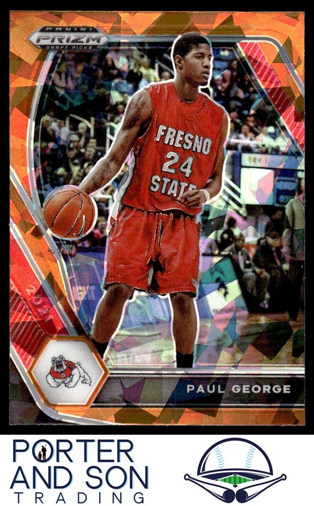 2021 Panini Prizm Draft Picks #69 Paul George Orange Ice Fresno State Bulldogs
