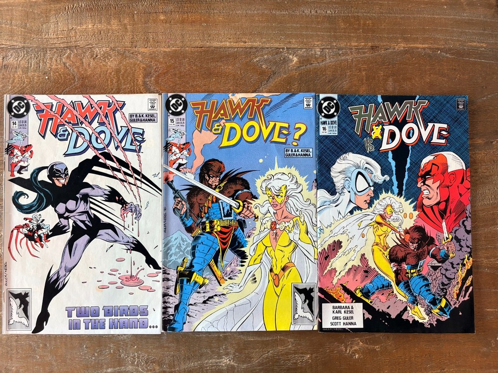Hawk & Dove (1989) #14, #15 & #16 lot (all books VF/NM)! DC Comics 1990