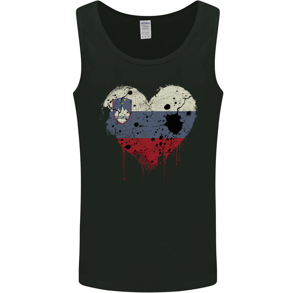 Love Slovenia Flag Slovenian Day Football Mens Vest Tank Top