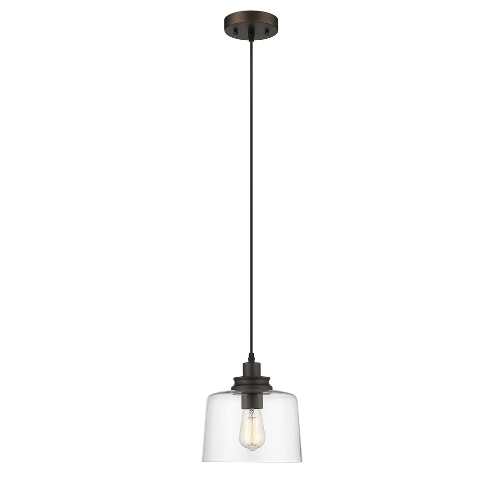 Chloe Oil Rubbed Bronze Single-Light Pendant in Sleek Bronze Finish