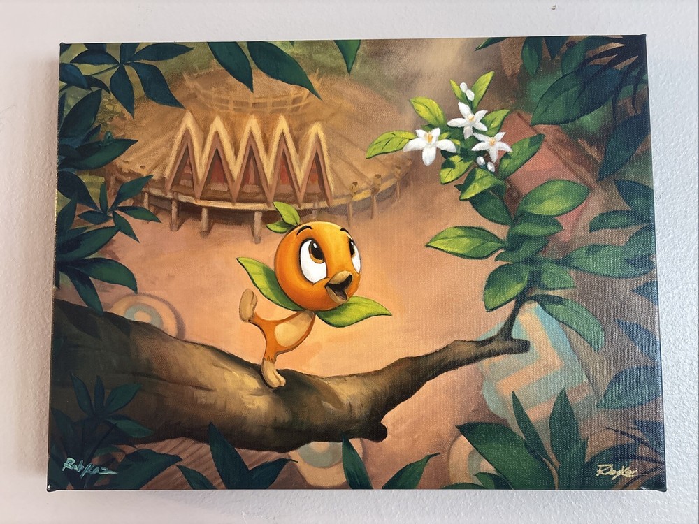 Disney Parks Think Orange - Orange Bird Canvas - Signed - Rob Katz