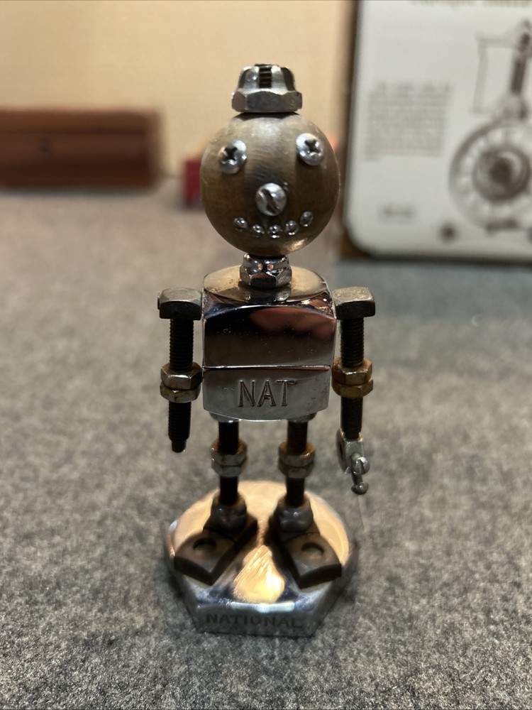 Vtg 1950’s National Screw And Mfg Co Cleveland, Advertising Robot NAT Mascot