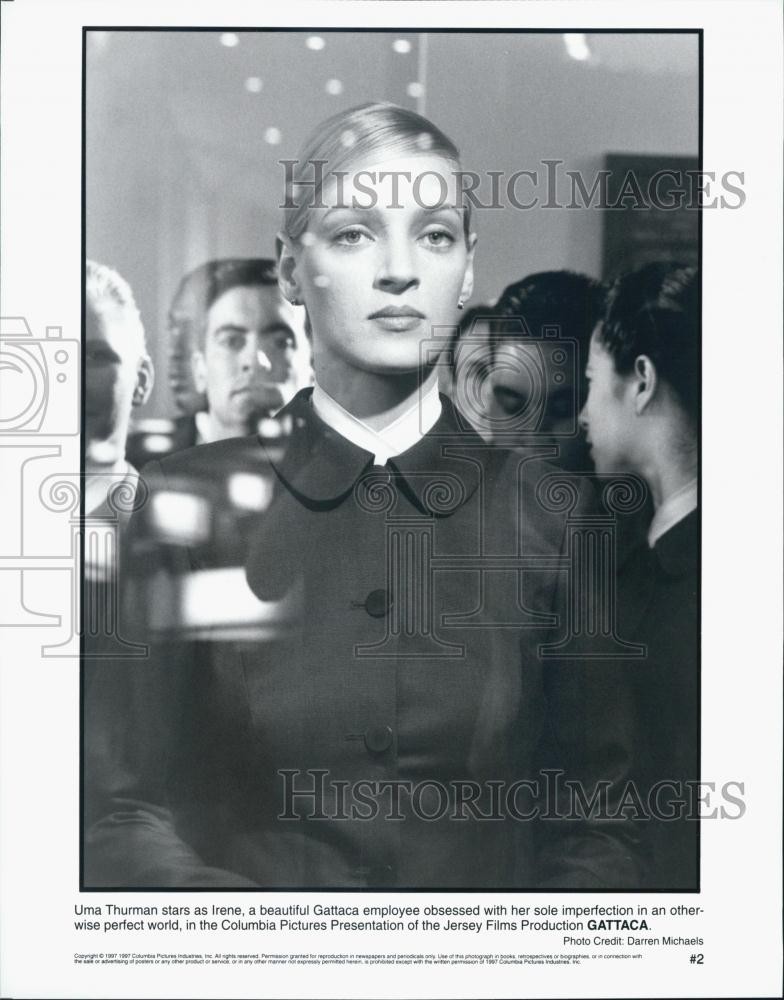 1997 Press Photo actress Uma Thurman in a scene from the , Gattaca - DFPG03199