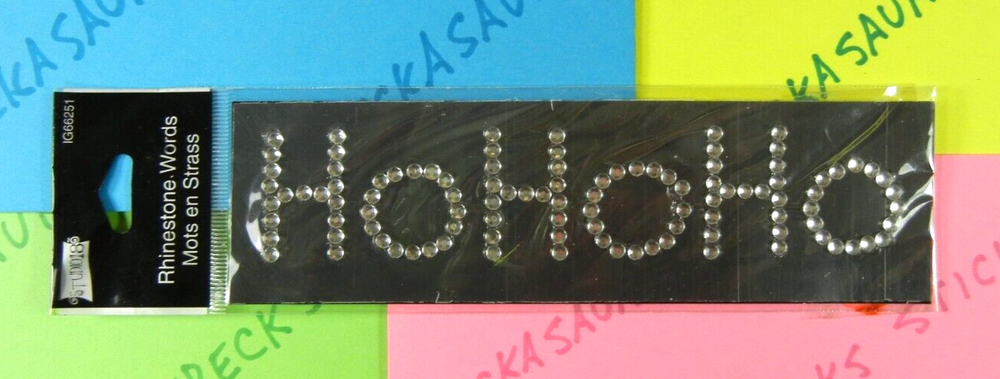 Rhinestone Words Ho Ho Ho Holidays Stickers Pack Studio 18