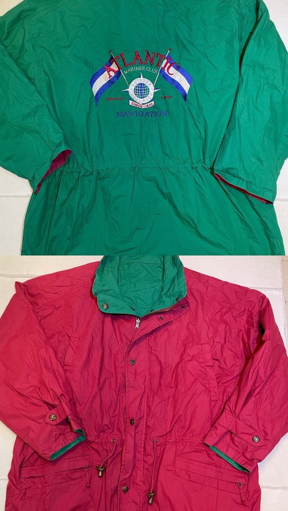 Vintage Woolrich Chore Coat Reversible Atlantic Mariner Club Mens Size 2XL Retro