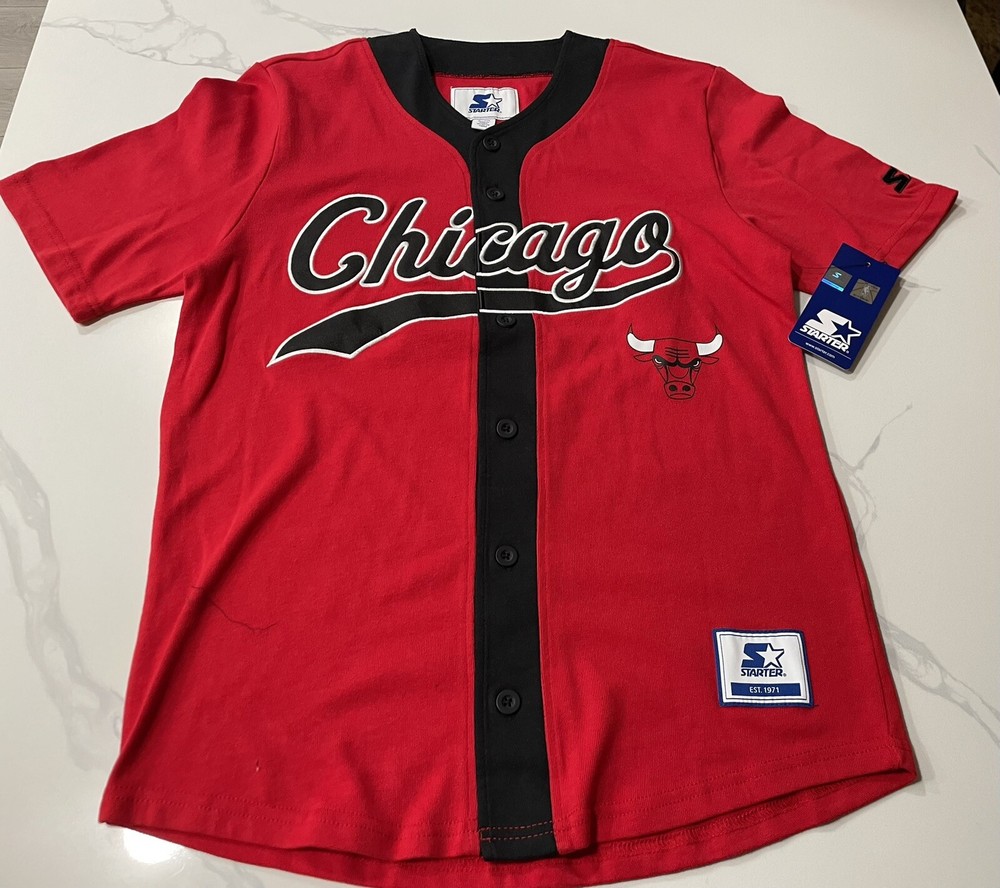 Chicago Bulls Starter Men’s Baseball Style Jersey (Small) Retails For $80