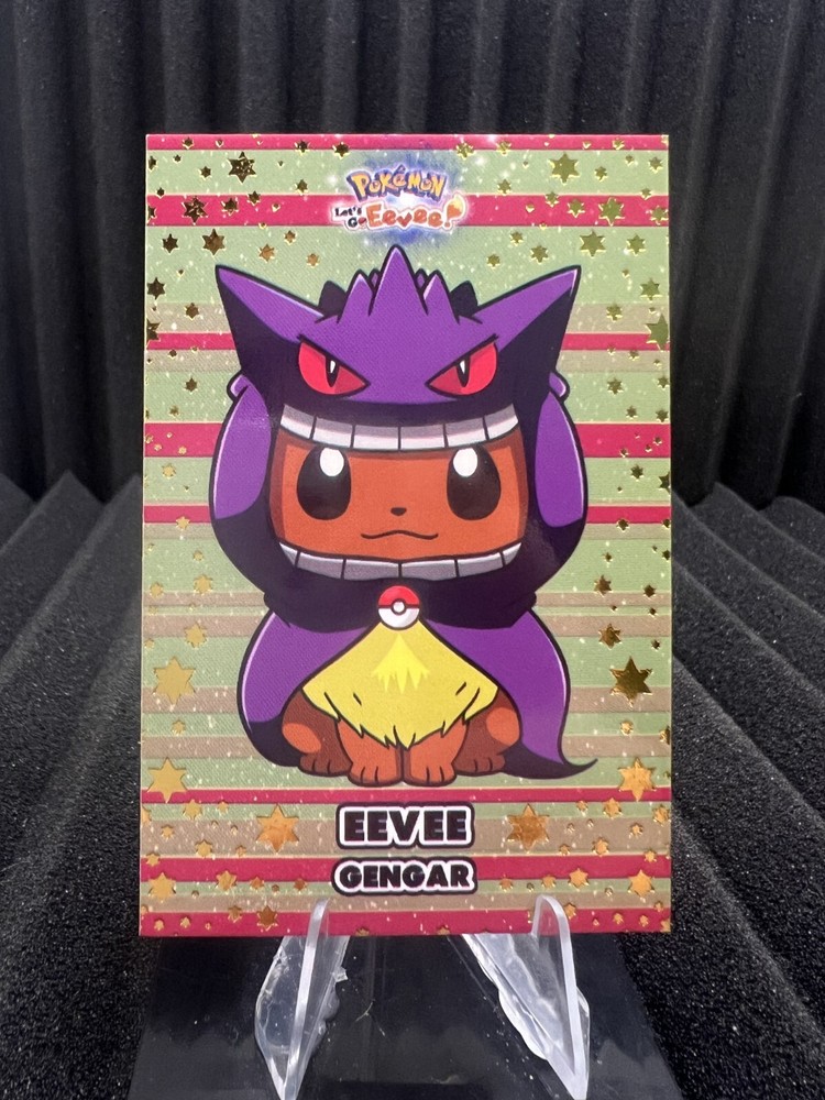 Eevee Gengar Poncho Gold Holo Box Hit from Let's Go Eevee Set