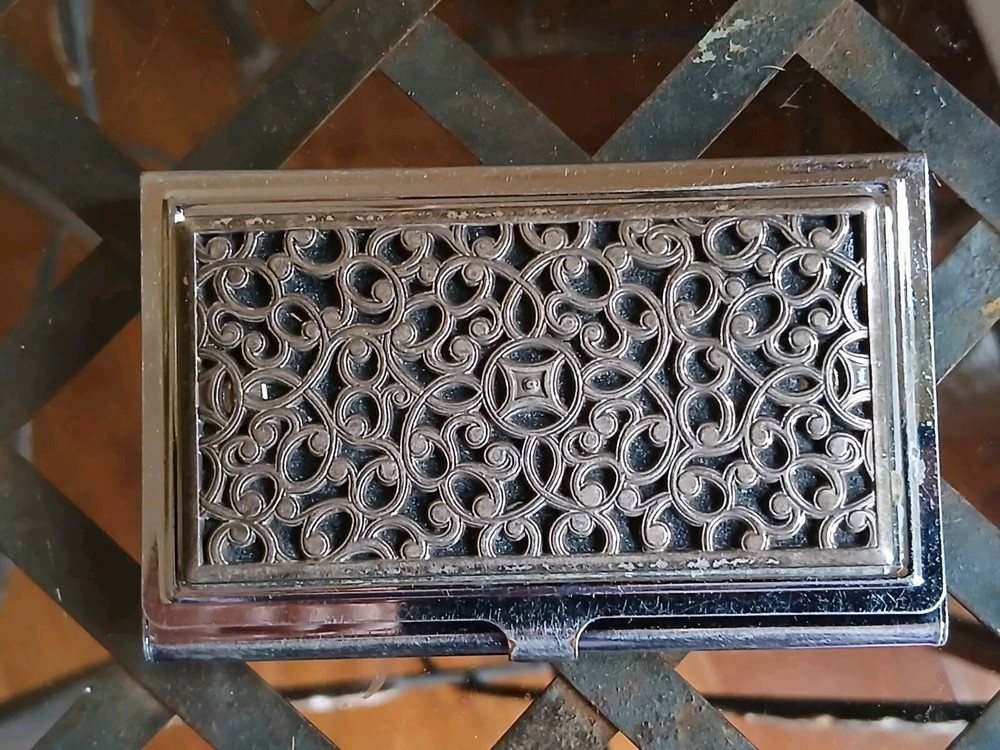 brighton “Serendipity” business card holder Case Lattice Metal