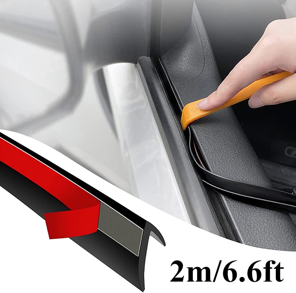 For Nissan 6.6ft V-Shape Car Side Window Trim Edge Moulding Rubber Sealing Strip