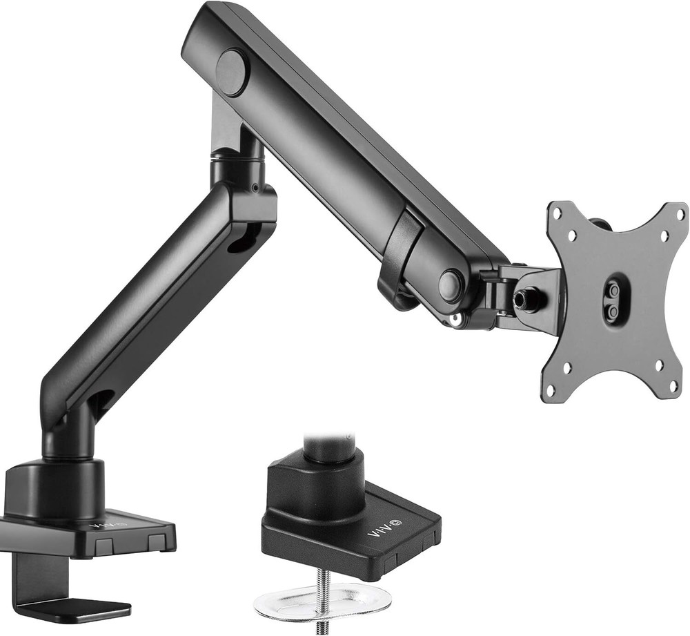 Premium Aluminum Full Motion Single Monitor Desk Mount Stand With Lift Engi...