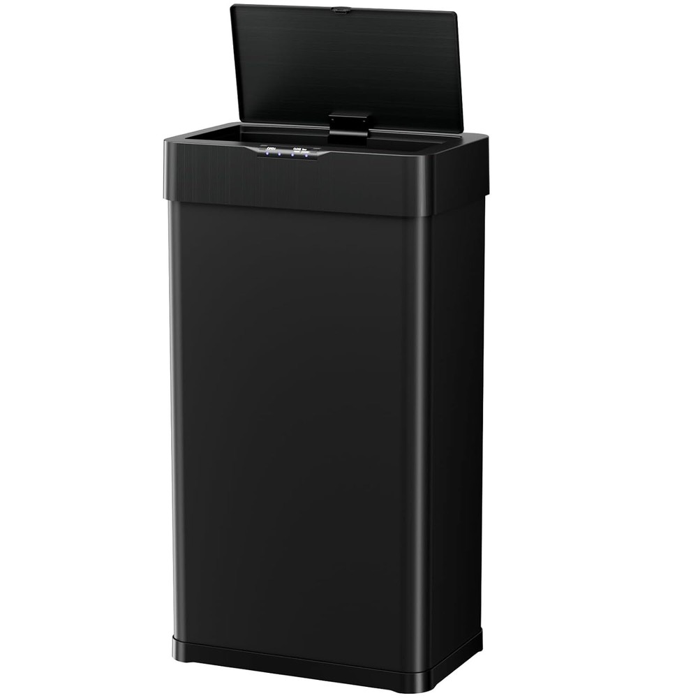 16 Gallon Automatic Kitchen Trash Can Stainless Steel Motion Sensor Garbage Bin