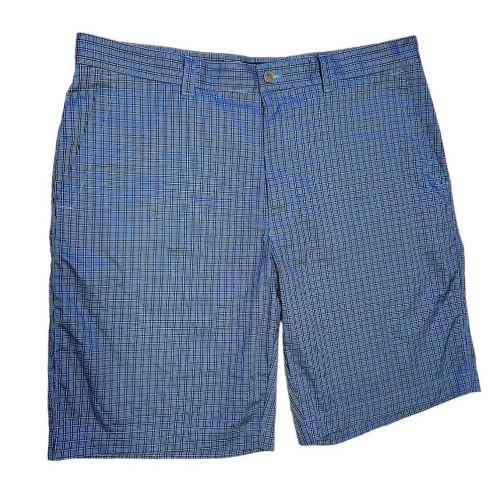 Men's Callaway Blue Plaid Golf Shorts - Size 36