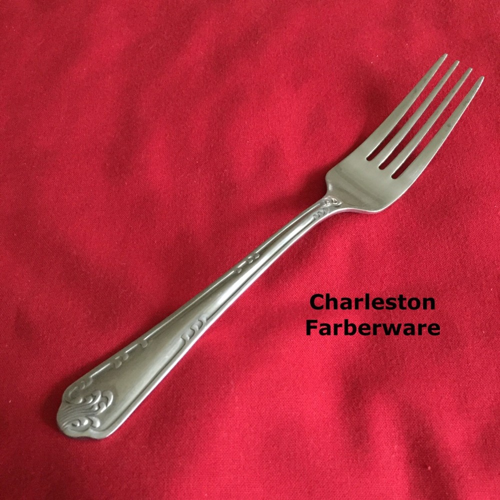 Farberware Charleston 6 5/8 Inch Stainless Steel Salad Fork Flatware