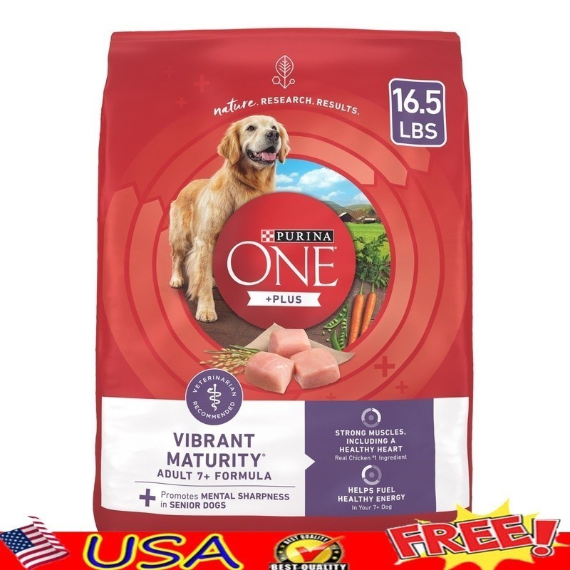 High Protein Senior Dog Food Chicken MCT Omega-6 Joint Support Crunchy Kibble US