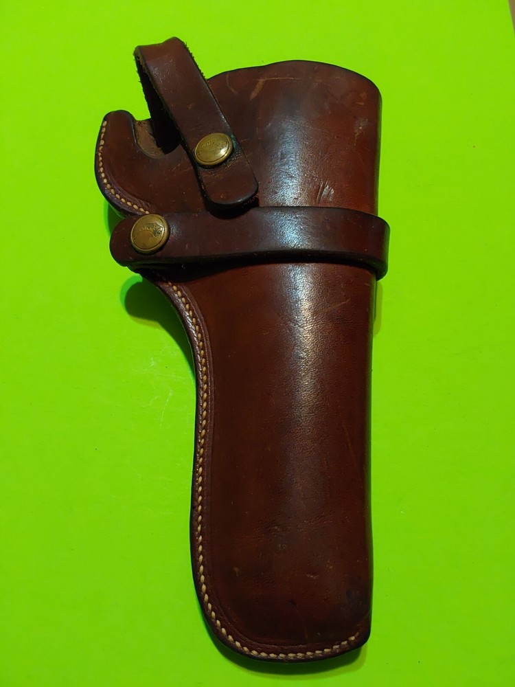 ВИНТАЖНЫЙ HUNTER 1100-40 серии Snap Off ремень коричневый кожаный кобура правой рукой VG