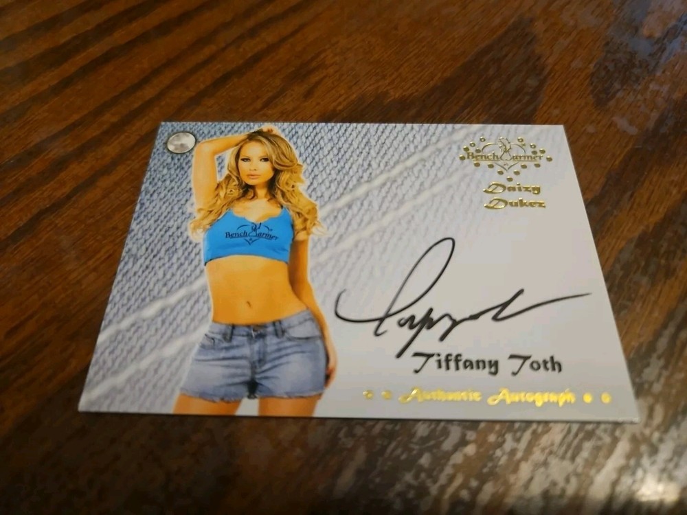 2015 Benchwarmer Daizy Dukez Autograph Gold Foil Card Tiffany Toth Auto Playboy