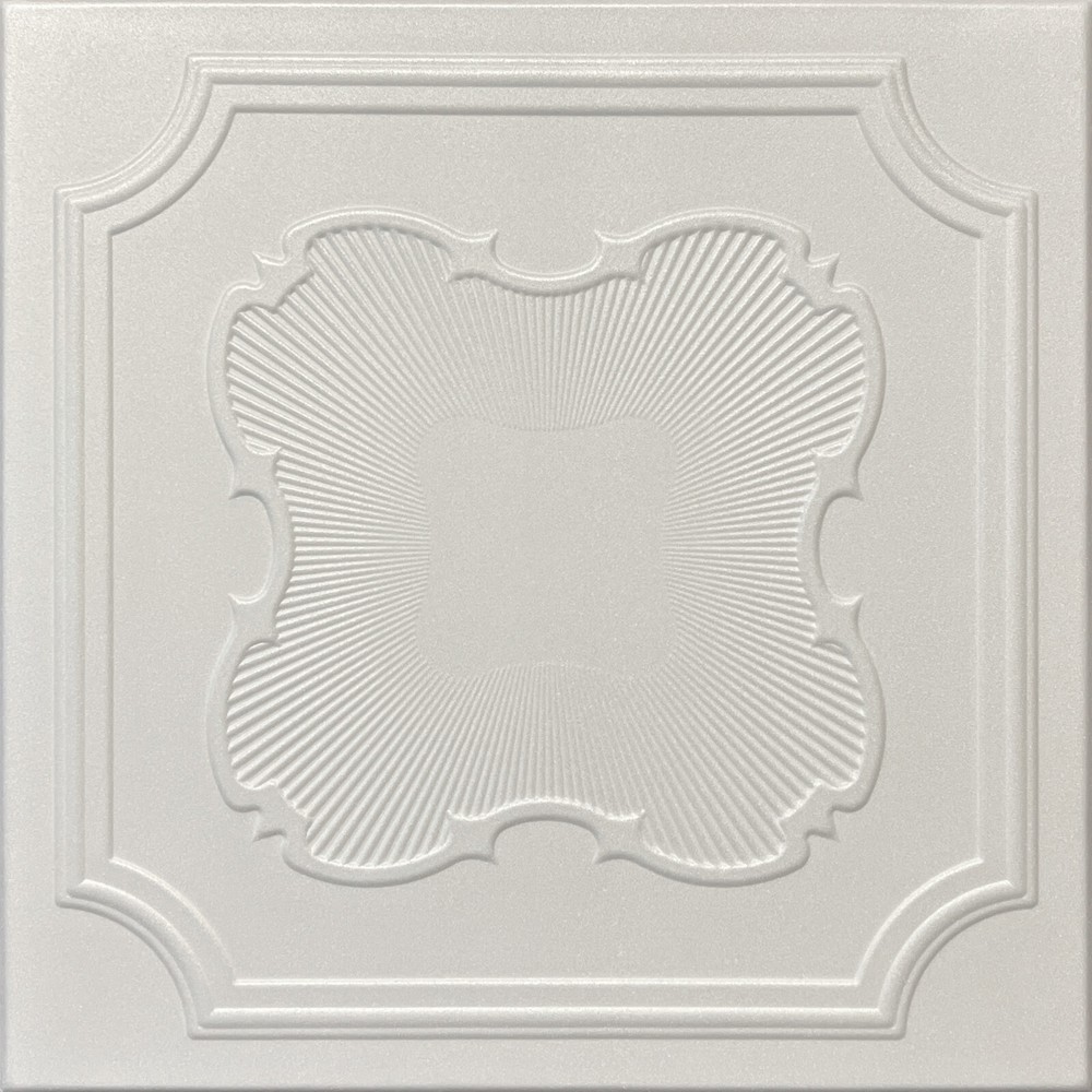 DIY White Foam Ceiling Tile R37W 2.64 S/F Easy Glue-Up Decor On Sale-image