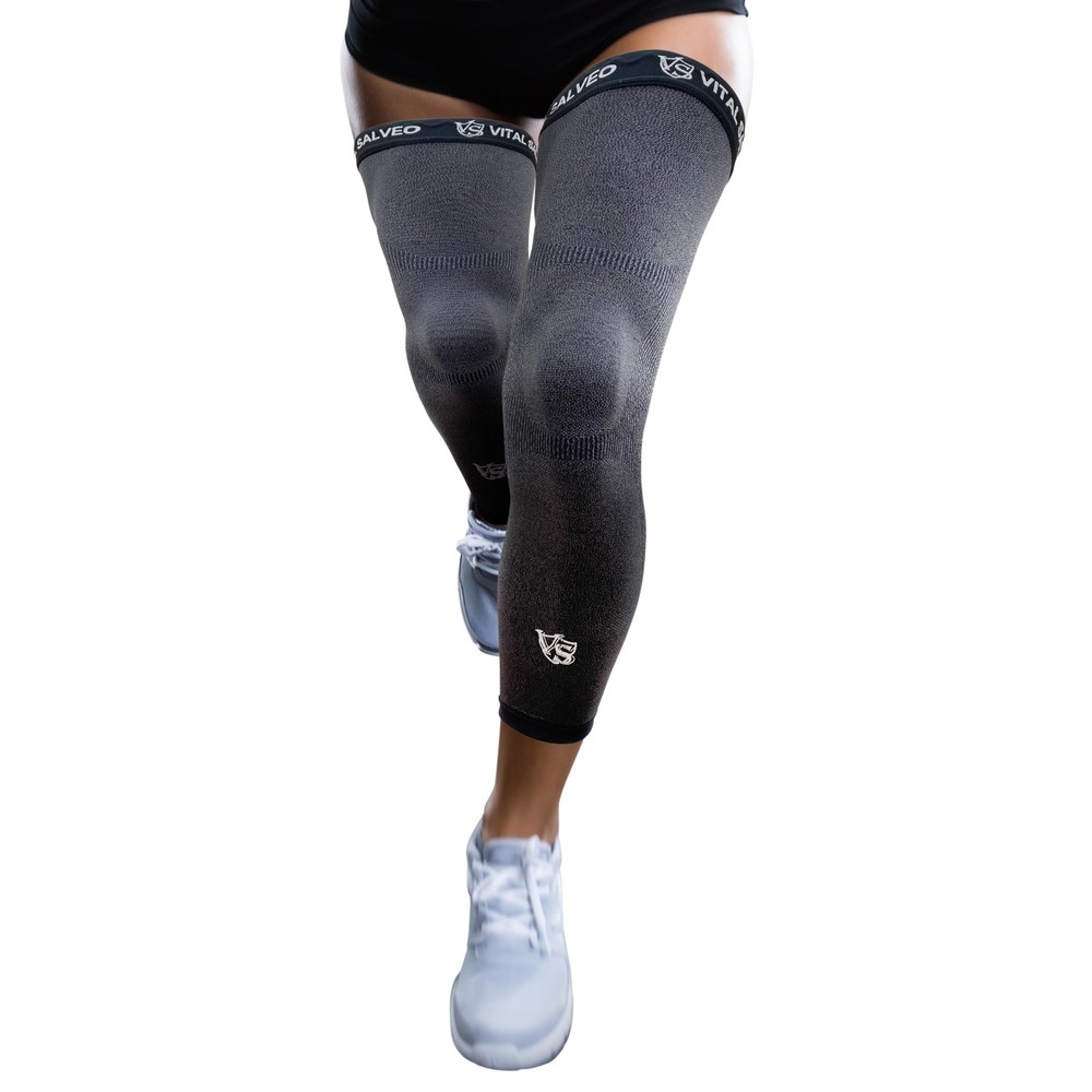 Vital Salveo Germanium Carbon Recovery Compression Leg Sleeve for Enhanced Circulation and Support