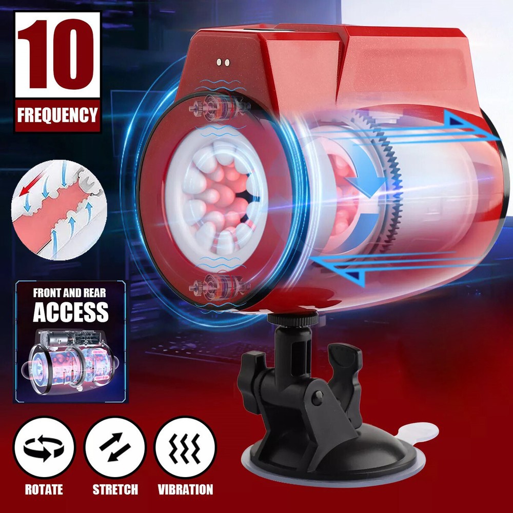 Male Masturbaters Automatic HandsFree Rotating Cup Thrusting Stroker Men Sex Toy