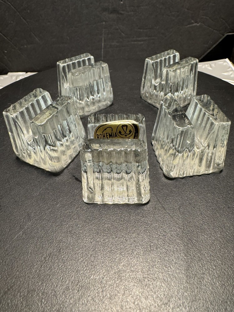 Vintage Bohemian Crystal Small Knife Rest Dinner Rest Christmas Gifts Sale-image