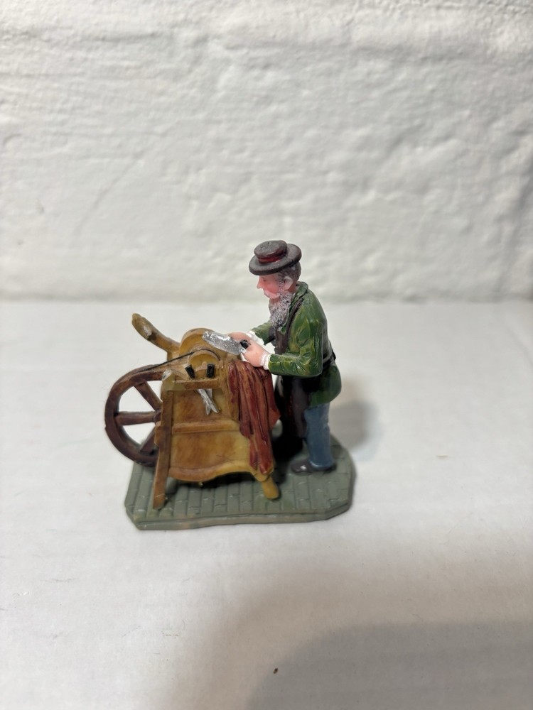 2001 Lemax Village Knife Grinder Poly-Resin Figurine Retired Accessory