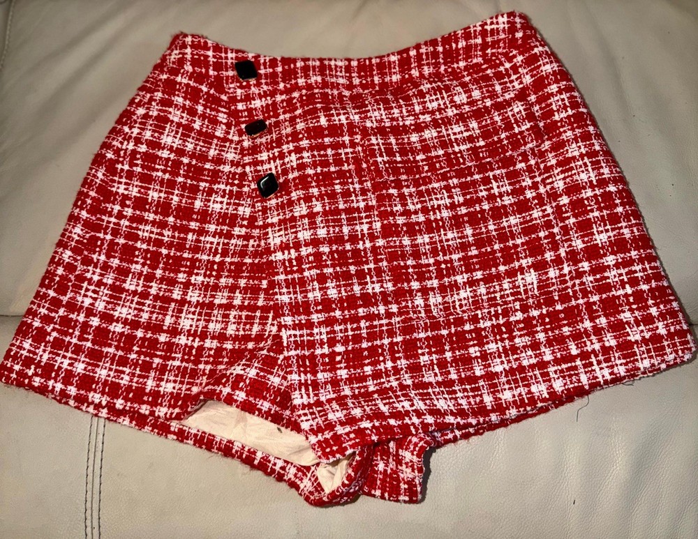 Self Portrait Red Boucle Skort US 6